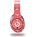 WraptorSkinz Skin Decal Wrap compatible with Beats Studio (Original) Headphones Paper Planes Coral Skin Only (HEADPHONES NOT INCLUDED)