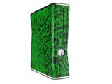 Folder Doodles Green Decal Style Skin for XBOX 360 Slim Vertical