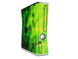Cubic Shards Green Decal Style Skin for XBOX 360 Slim Vertical