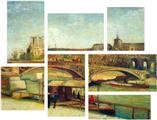 Vincent Van Gogh Bologne - 7 Piece Fabric Peel and Stick Wall Skin Art (50x38 inches)