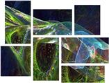 Turbulence - 7 Piece Fabric Peel and Stick Wall Skin Art (50x38 inches)