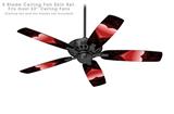 Glass Heart Grunge Red - Ceiling Fan Skin Kit fits most 52 inch fans (FAN and BLADES SOLD SEPARATELY)