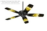 Glass Heart Grunge Yellow - Ceiling Fan Skin Kit fits most 52 inch fans (FAN and BLADES SOLD SEPARATELY)
