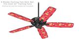 Beach Party Umbrellas Coral - Ceiling Fan Skin Kit fits most 52 inch fans (FAN and BLADES SOLD SEPARATELY)