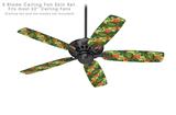 Famingos and Flowers Sage Green - Ceiling Fan Skin Kit fits most 52 inch fans (FAN and BLADES SOLD SEPARATELY)