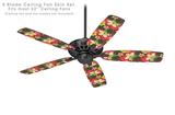 Beach Flowers 02 Coral - Ceiling Fan Skin Kit fits most 52 inch fans (FAN and BLADES SOLD SEPARATELY)