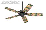 Beach Flowers 02 Pink - Ceiling Fan Skin Kit fits most 52 inch fans (FAN and BLADES SOLD SEPARATELY)