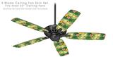 Beach Flowers 02 Sage Green - Ceiling Fan Skin Kit fits most 52 inch fans (FAN and BLADES SOLD SEPARATELY)