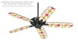 Beach Flowers White - Ceiling Fan Skin Kit fits most 52 inch fans (FAN and BLADES SOLD SEPARATELY)