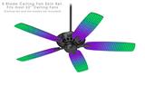 Faded Dots Purple Green - Ceiling Fan Skin Kit fits most 52 inch fans (FAN and BLADES SOLD SEPARATELY)