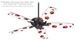 Strawberries on White - Ceiling Fan Skin Kit fits most 52 inch fans (FAN and BLADES SOLD SEPARATELY)