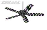 Pastel Hearts on Black - Ceiling Fan Skin Kit fits most 52 inch fans (FAN and BLADES SOLD SEPARATELY)