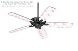 Pastel Butterflies Pink on White - Ceiling Fan Skin Kit fits most 52 inch fans (FAN and BLADES SOLD SEPARATELY)