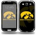 Iowa Hawkeyes Herkey Gold on Black - Decal Style Skin (fits Samsung Galaxy S III S3)