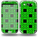 Criss Cross Green - Decal Style Skin (fits Samsung Galaxy S III S3)