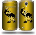 Iowa Hawkeyes Herky on Black and Gold - Decal Style Skin (fits Samsung Galaxy S IV S4)