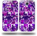 Purple Checker Graffiti - Decal Style Skin (fits Samsung Galaxy S IV S4)