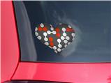 Locknodes 04 Red - I Heart Love Car Window Decal 6.5 x 5.5 inches