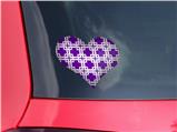 Boxed Purple - I Heart Love Car Window Decal 6.5 x 5.5 inches