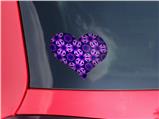 Daisies Purple - I Heart Love Car Window Decal 6.5 x 5.5 inches